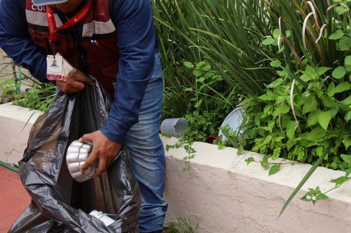 Refuerzan prevención contra dengue con estrategia ‘Lava, tapa, voltea, tira y poda’
