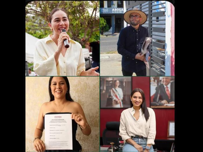 Viri Valencia y Alfredo Álvarez se apuntan al Distrito I federal por Morena; Andrea Naranjo y Diana Zepeda por el II