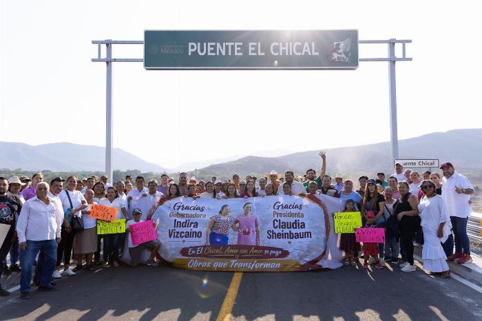 Gobernadora entregó nuevo puente vehicular El Chical; era una deuda histórica con los habitantes